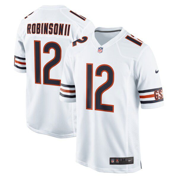 Men Chicago Bears #12 Allen Robinson Nike White Game Player NFL Jersey->chicago bears->NFL Jersey